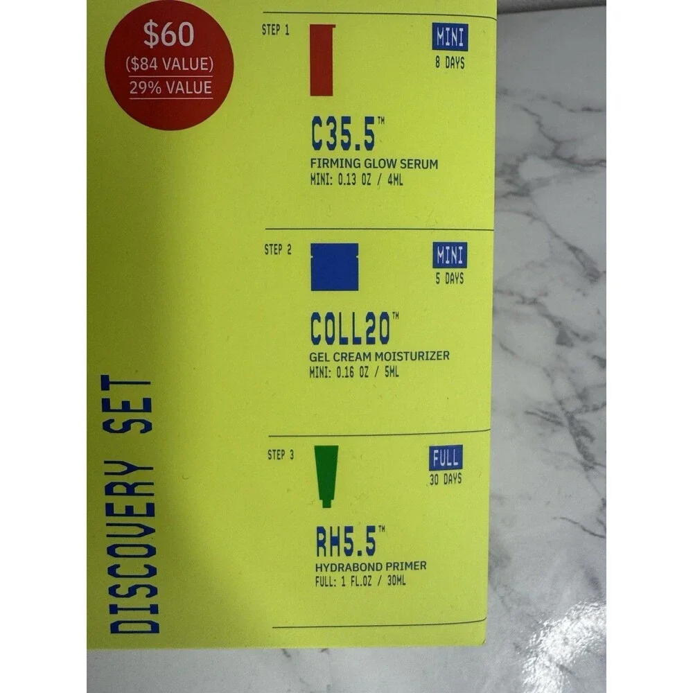Parëva Molecur 3 Mini Skin Care Set: C35.5 Serum, COLL20 Gel Cream, RH5.5